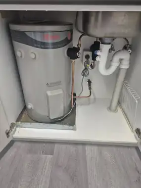 Electric hot water system installed by Pink Plumbing